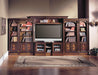 Parker House Huntington Expandable Inset Entertainment Wall in Vintage Pecan - Furniture Max (Falls Church,VA) *