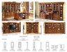 Parker House Huntington 2 Piece Library Desk in Antique Vintage Pecan - Furniture Max (Falls Church,VA) *