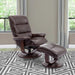 Parker House Knight Manual Reclining Swivel Chair and Ottoman Robust - Furniture Max (Falls Church,VA) *