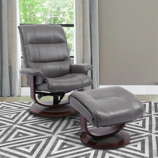 Parker House Knight Manual Reclining Swivel Chair and Ottoman Ice - Furniture Max (Falls Church,VA) *