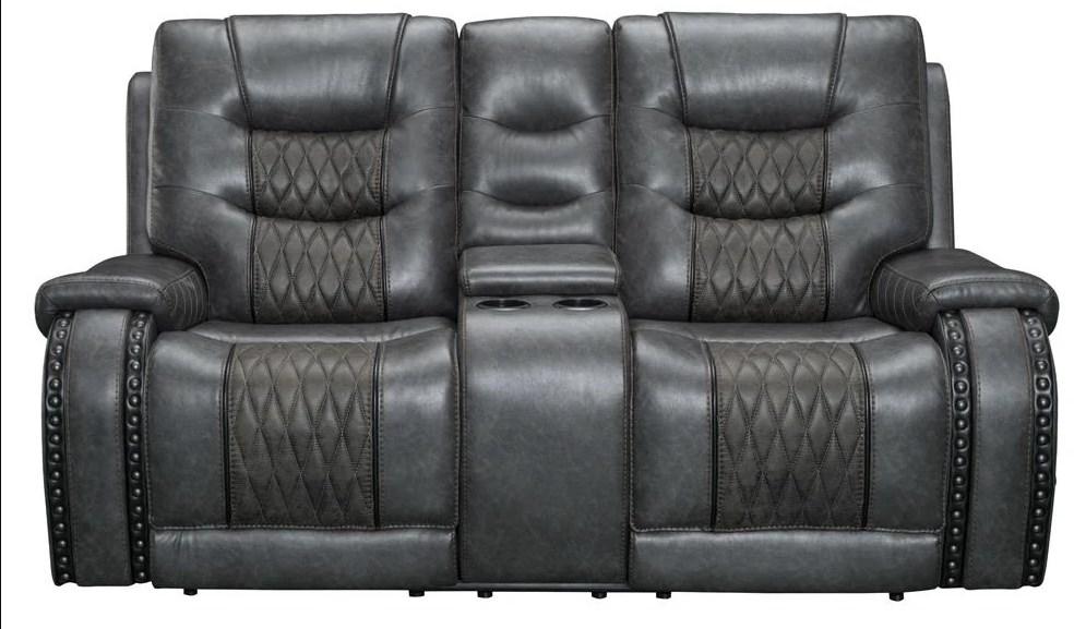 Parker House Outlaw Power Console Loveseat in Stallion - Furniture Max (Falls Church,VA) *