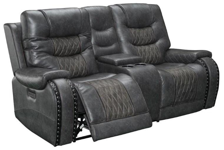 Parker House Outlaw Power Console Loveseat in Stallion - Furniture Max (Falls Church,VA) *