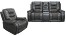 Parker House Outlaw Power Console Loveseat in Stallion - Furniture Max (Falls Church,VA) *