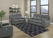 Parker House Parthenon Loveseat Dual Power with USB and Power Headrest in Titanium - Furniture Max (Falls Church,VA) *