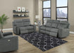 Parker House Parthenon Loveseat Dual Power with USB and Power Headrest in Titanium - Furniture Max (Falls Church,VA) *