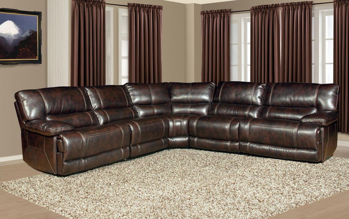 Parker House Pegasus 5pc Power Recliner Sectional in Nutmeg - Furniture Max (Falls Church,VA) *