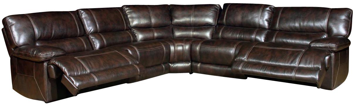 Parker House Pegasus 5pc Power Recliner Sectional in Nutmeg - Furniture Max (Falls Church,VA) *