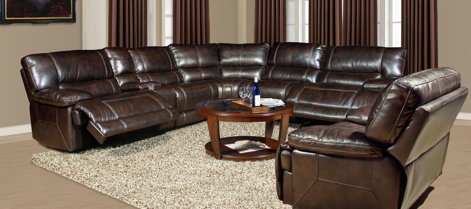 Parker House Pegasus Armless Chair Recliner in Nutmeg - Furniture Max (Falls Church,VA) *