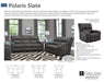 Parker House Polaris Power Sofa in Slate - Furniture Max (Falls Church,VA) *