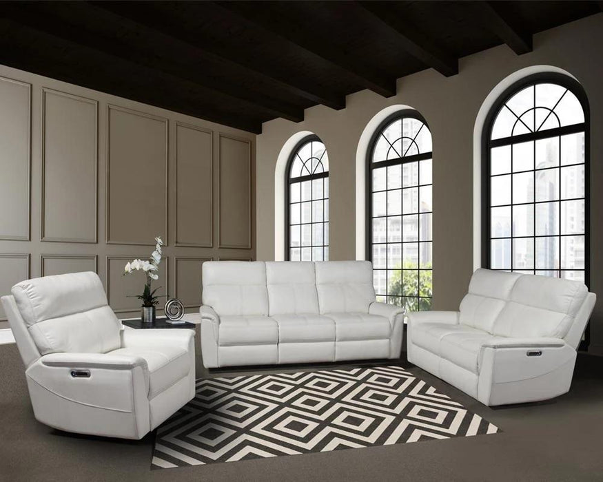 Parker House Reed Power Sofa in Pure White - Furniture Max (Falls Church,VA) *