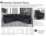 Parker House Samson Corner Wedge in Banner Navy - Furniture Max (Falls Church,VA) *