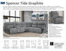 Parker House Spencer Armless Chair in Tide Graphite - Furniture Max (Falls Church,VA) *