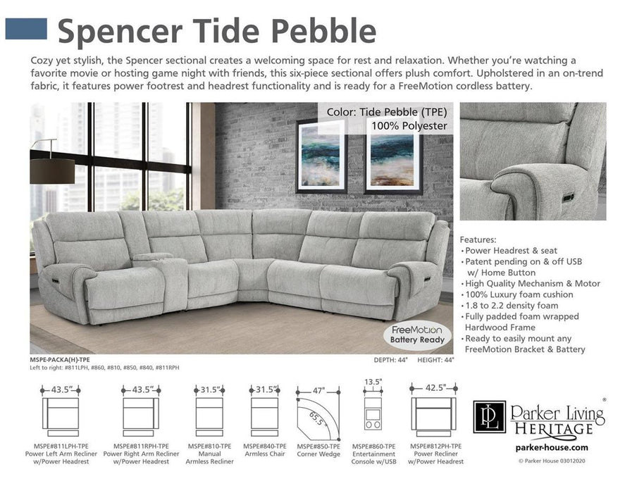 Parker House Spencer Entertainment Console in Tide Pebble - Furniture Max (Falls Church,VA) *