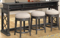 Parker House Sundance Everywhere Console with 3 Stools in Smokey Grey - Furniture Max (Falls Church,VA) *