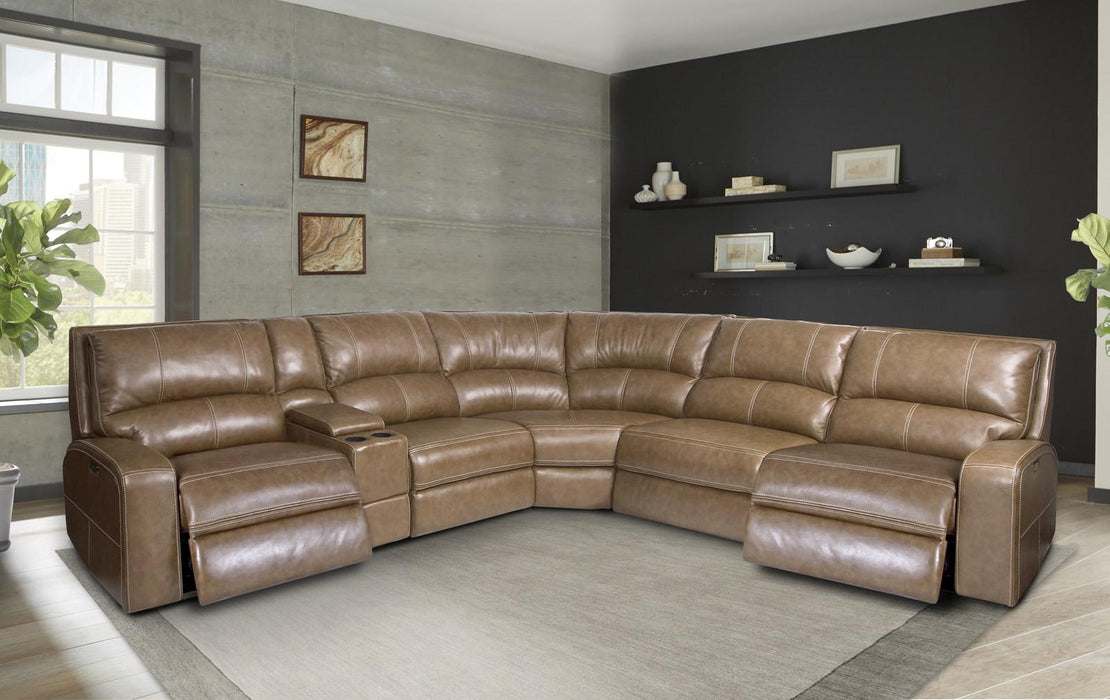 Parker House Swift Straight Console w/ USB in Bourbon - Furniture Max (Falls Church,VA) *