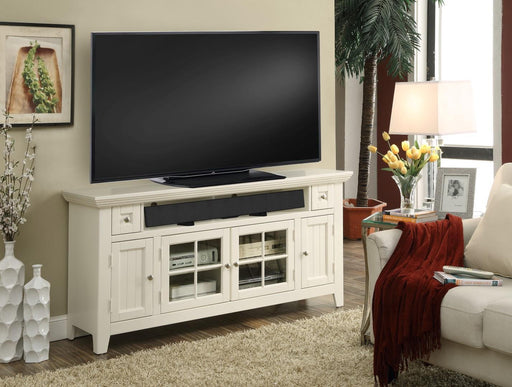Parker House Tidewater 62" TV Console in Vintage White - Furniture Max (Falls Church,VA) *