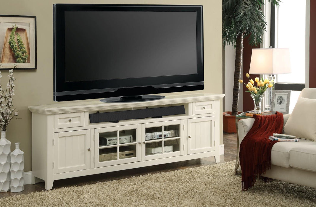 Parker House Tidewater 84" TV Console in Vintage White - Furniture Max (Falls Church,VA) *
