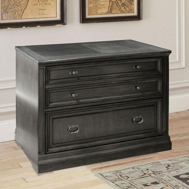 Parker House Washington Heights Lateral File in Washed Charcoal - Furniture Max (Falls Church,VA) *