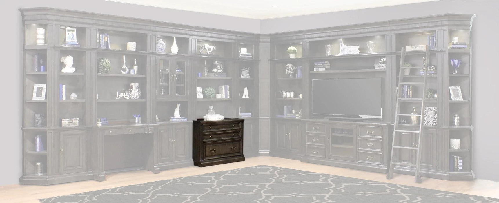 Parker House Washington Heights Lateral File in Washed Charcoal - Furniture Max (Falls Church,VA) *