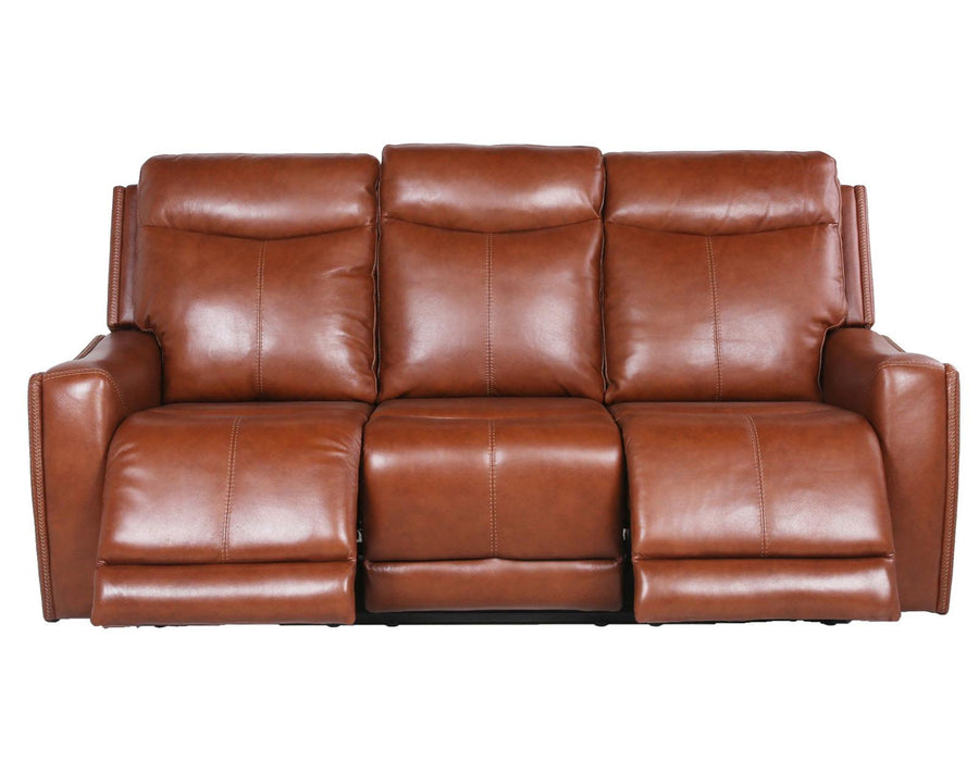 Steve Silver Natalia Leather Dual Power Reclining Sofa in Coach - Furniture Max (Falls Church,VA) *