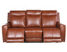 Steve Silver Natalia Leather Dual Power Reclining Sofa in Coach - Furniture Max (Falls Church,VA) *