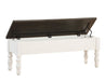 Steve Silver Joanna Storage Bench in Two-tone Ivory and Mocha - Furniture Max (Falls Church,VA) *