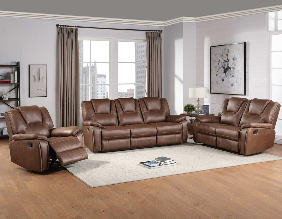 Steve Silver Katrine Manual Reclining Loveseat in Chestnut Brown - Furniture Max (Falls Church,VA) *