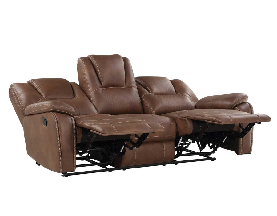 Steve Silver Katrine Manual Reclining Sofa in Chestnut Brown - Furniture Max (Falls Church,VA) *