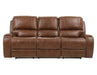 Steve Silver Keily Manual Reclining Sofa w/ Dropdown Table in Brown - Furniture Max (Falls Church,VA) *