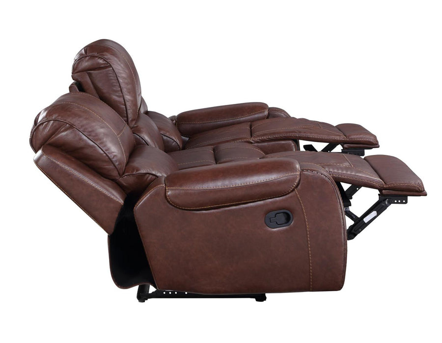 Steve Silver Keily Manual Reclining Sofa w/ Dropdown Table in Brown - Furniture Max (Falls Church,VA) *