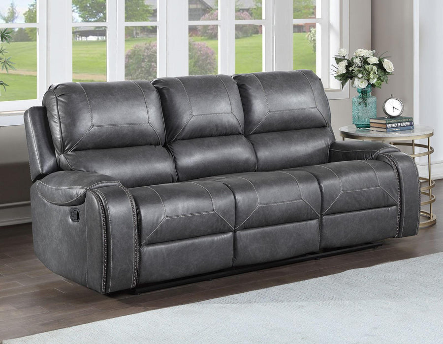 Steve Silver Keily Manual Reclining Sofa w/ Dropdown Table in Dove Grey - Furniture Max (Falls Church,VA) *