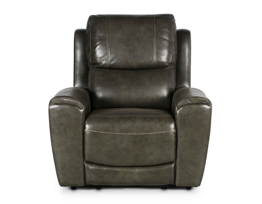 Steve Silver Laurel Leather Dual Power Recliner in Grey - Furniture Max (Falls Church,VA) *