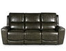 Steve Silver Laurel Leather Dual Power Reclining Sofa in Grey - Furniture Max (Falls Church,VA) *