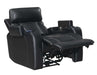 Steve Silver Lavon Dual Power Leatherette Recliner in Midnight - Furniture Max (Falls Church,VA) *