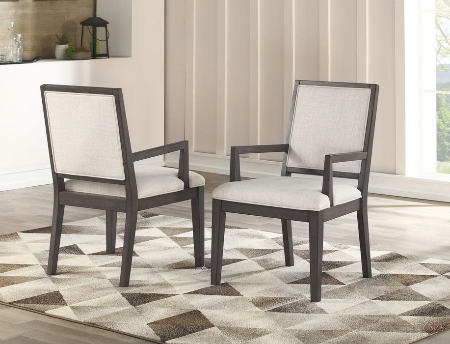 Steve Silver Mila Arm Chair in Washed Grey (Set of 2) - Furniture Max (Falls Church,VA) *