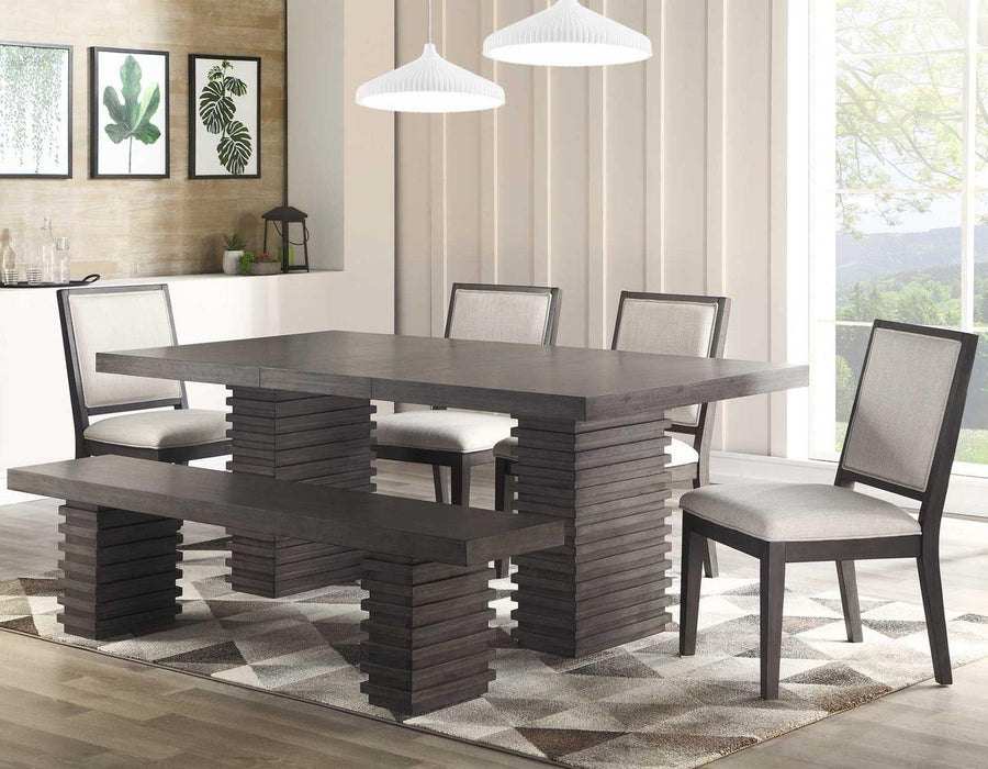 Steve Silver Mila Bench in Washed Grey - Furniture Max (Falls Church,VA) *