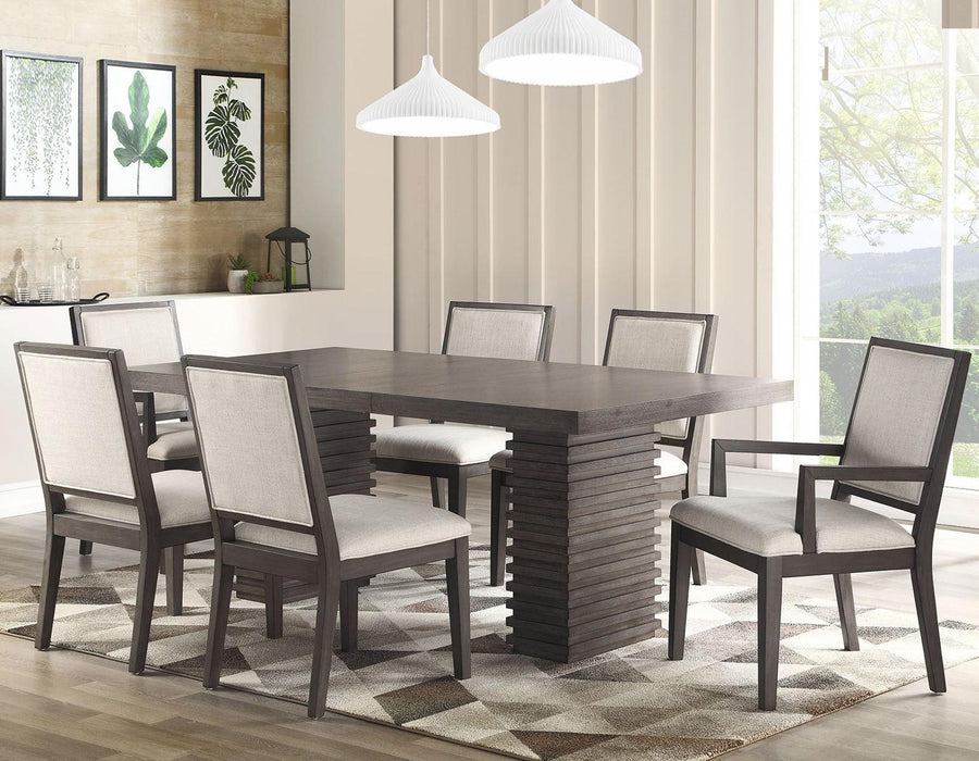 Steve Silver Mila Dining Table in Washed Grey - Furniture Max (Falls Church,VA) *