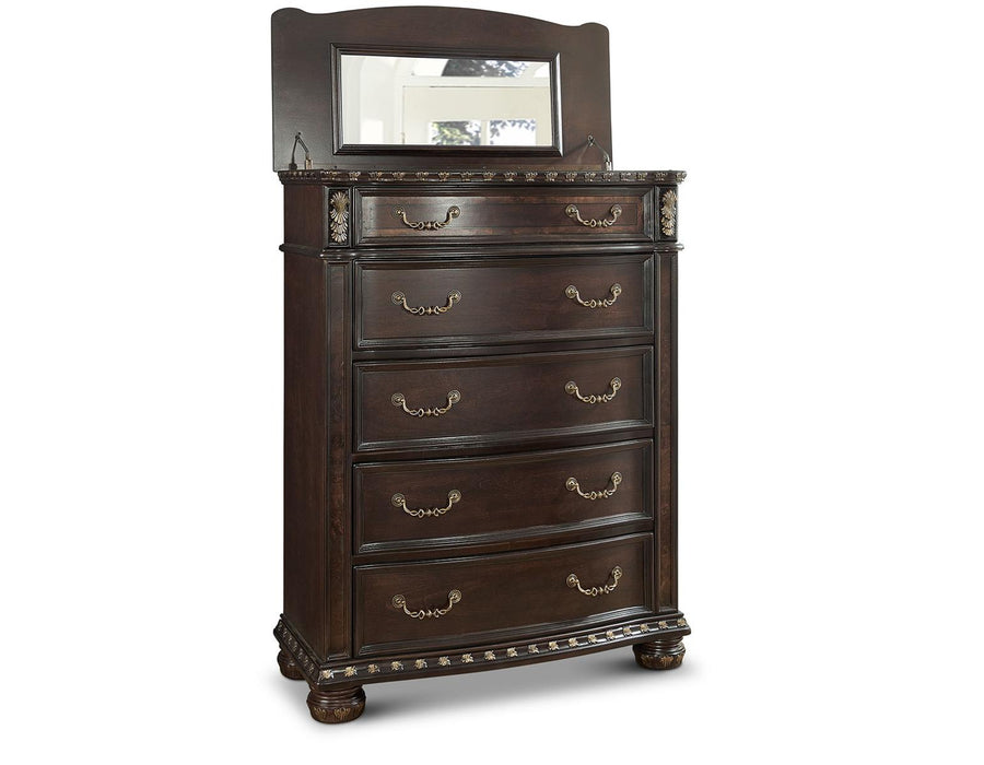 Steve Silver Monte Carlo 5 Drawer Chest in Cocoa - Furniture Max (Falls Church,VA) *