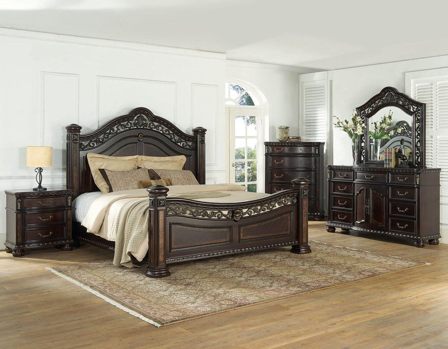Steve Silver Monte Carlo King Poster Bed in Cocoa - Furniture Max (Falls Church,VA) *