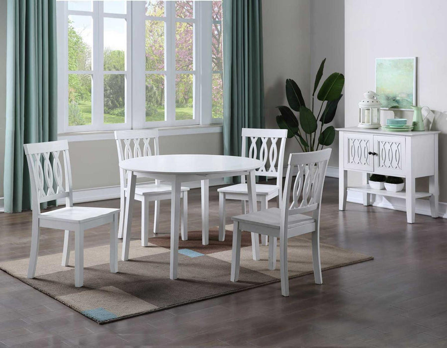 Steve Silver Naples Side Chair in Antiqued White (Set of 2) - Furniture Max (Falls Church,VA) *