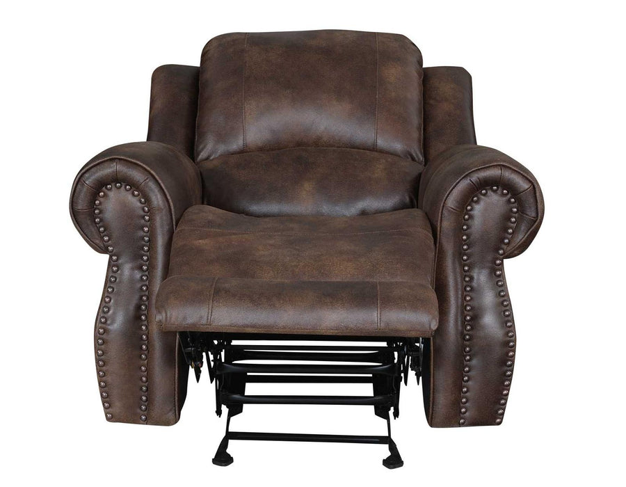 Steve Silver Navarro Manual Glider Recliner in Saddle Brown - Furniture Max (Falls Church,VA) *