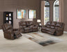 Steve Silver Navarro Manual Reclining Sofa in Saddle Brown - Furniture Max (Falls Church,VA) *