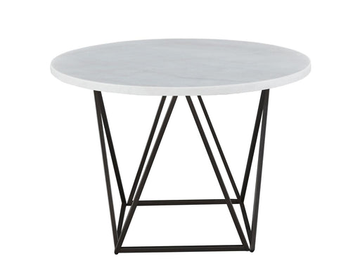 Steve Silver Ramona White Marble Top Round Dining Table in Deep Bronze - Furniture Max (Falls Church,VA) *