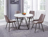 Steve Silver Ramona White Marble Top Round Dining Table in Deep Bronze - Furniture Max (Falls Church,VA) *