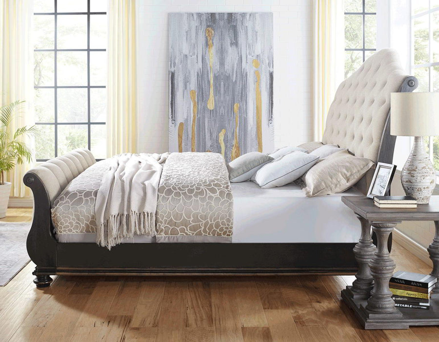 Steve Silver Rhapsody Queen Sleigh Bed in Molasses - Furniture Max (Falls Church,VA) *