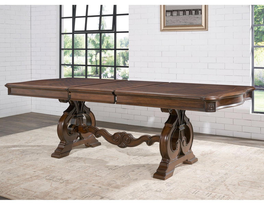 Steve Silver Royale Dining Table in Brown Pecan - Furniture Max (Falls Church,VA) *