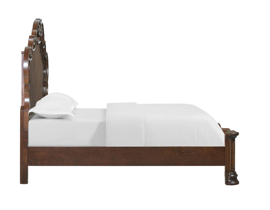 Steve Silver Royale Queen Panel Bed in Brown Cherry - Furniture Max (Falls Church,VA) *