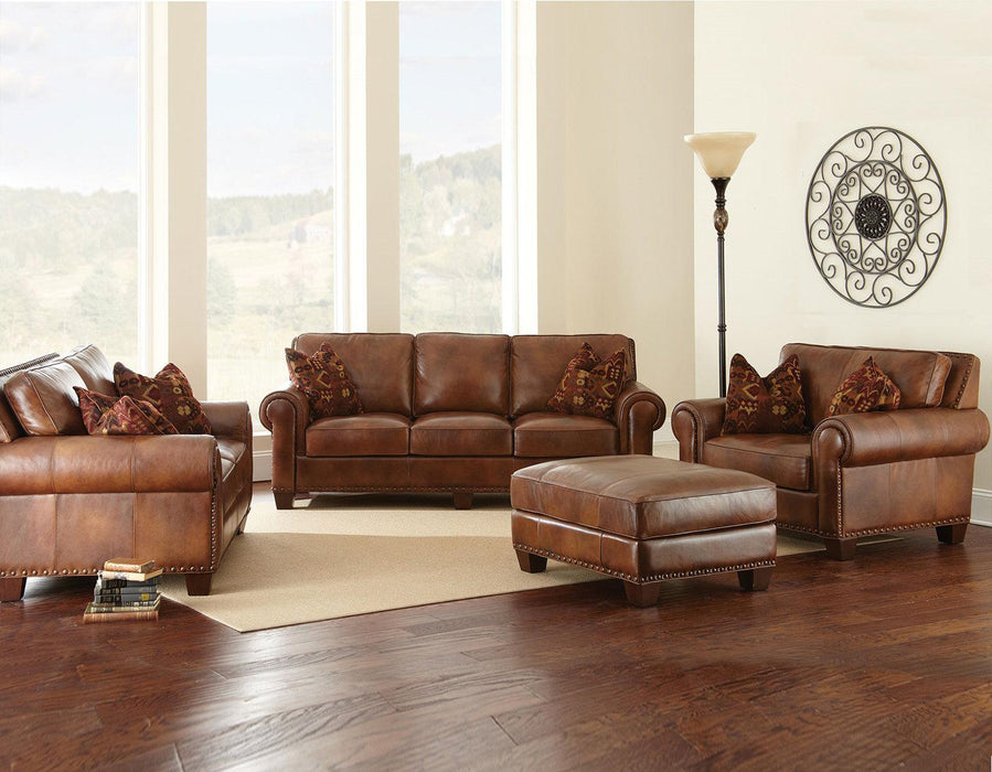 Steve Silver Silverado Sofa w/ Two Accent Pillows in Metamorphosis Camel - Furniture Max (Falls Church,VA) *