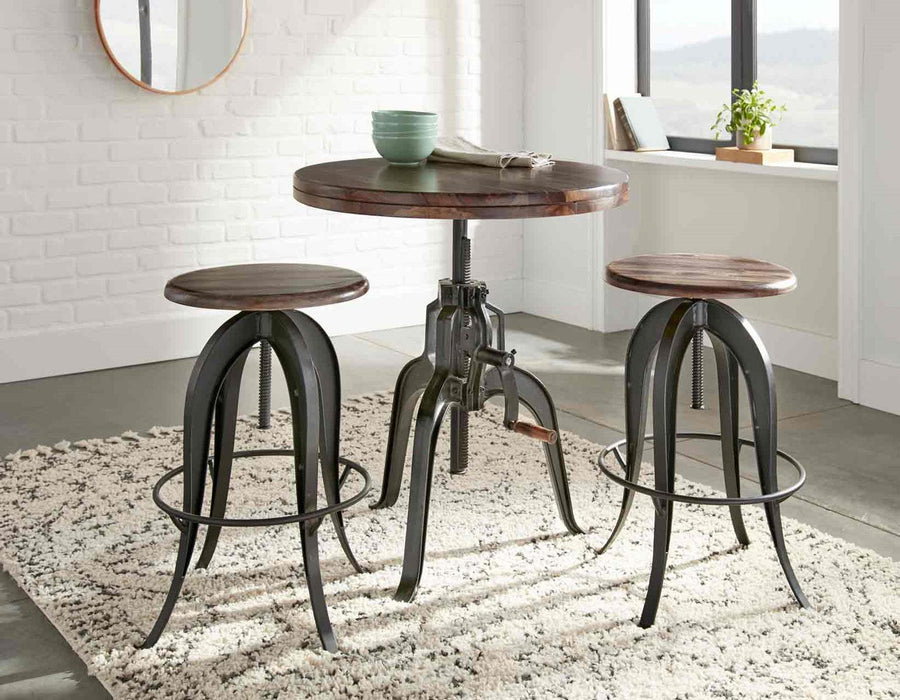 Steve Silver Sparrow Round Setup Stool in Natural Brown (Set of 2) - Furniture Max (Falls Church,VA) *