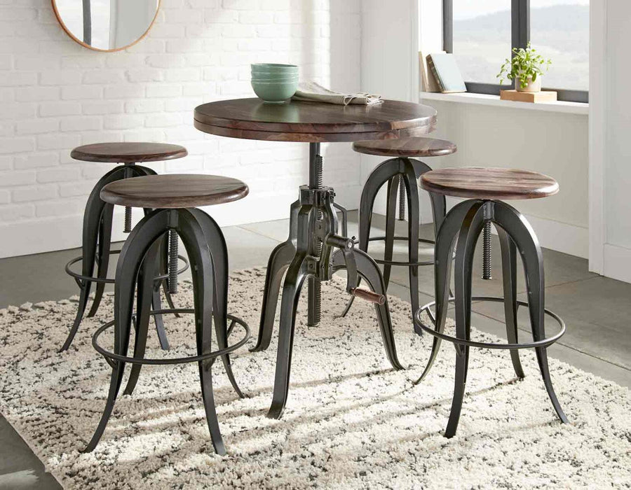Steve Silver Sparrow Round Setup Stool in Natural Brown (Set of 2) - Furniture Max (Falls Church,VA) *